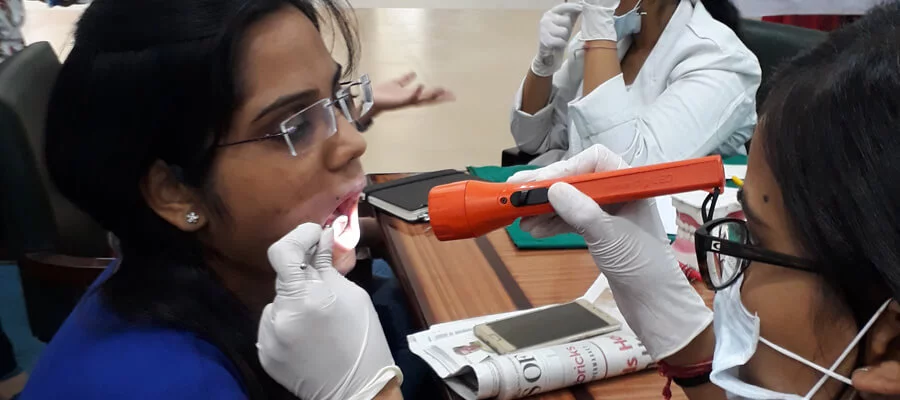 76 people checked for oral health at a camp at Delhi Metropolitan Education, Noida